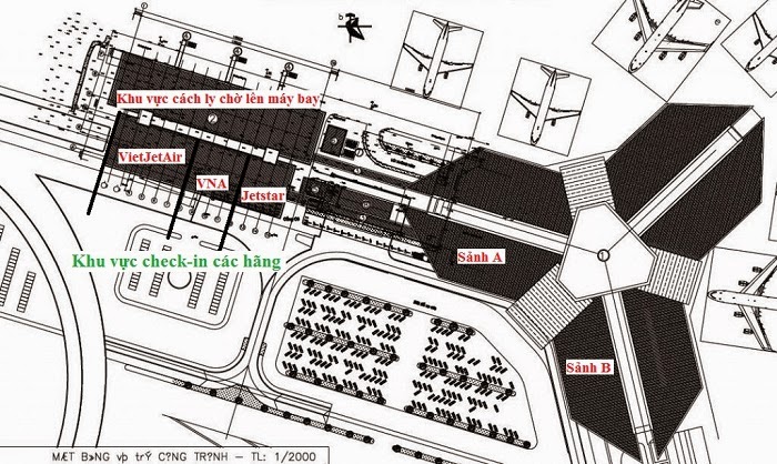 Sơ đồ sân bay Nội Bài