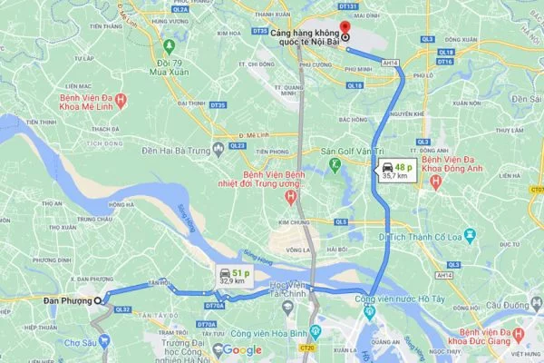 Taxi Nội B&agrave;i đi Đan Phượng H&agrave; Nội