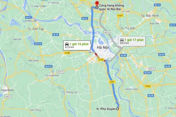 Taxi Nội B&agrave;i đi Ph&uacute; Xuy&ecirc;n H&agrave; Nội 