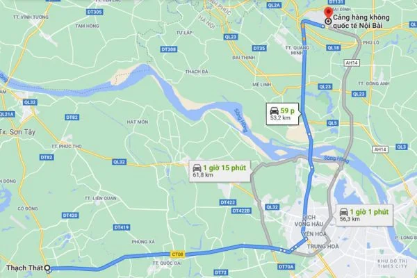Taxi Nội Bài đi Thạch Thất Hà Nội
