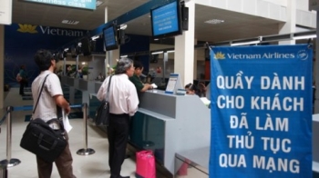 Tất cả các quầy thủ tục của Vietnam Airlines tại cảng hàng không quốc tế Nội Bài 
